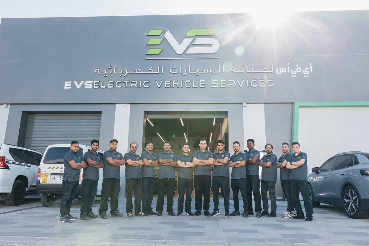EVS Oman AI-powered electric vehicle diagnostics equipment in Seeb workshop June 2026